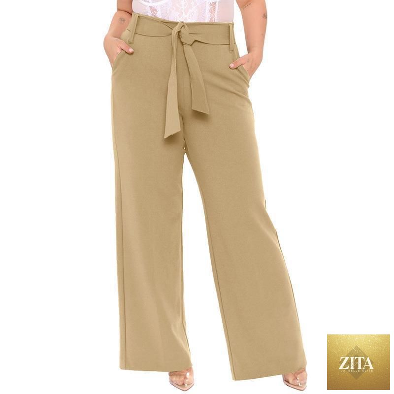 Women’s casual solid-color pants by My Store, featuring a relaxed fit and comfortable fabric, shown on a model.
