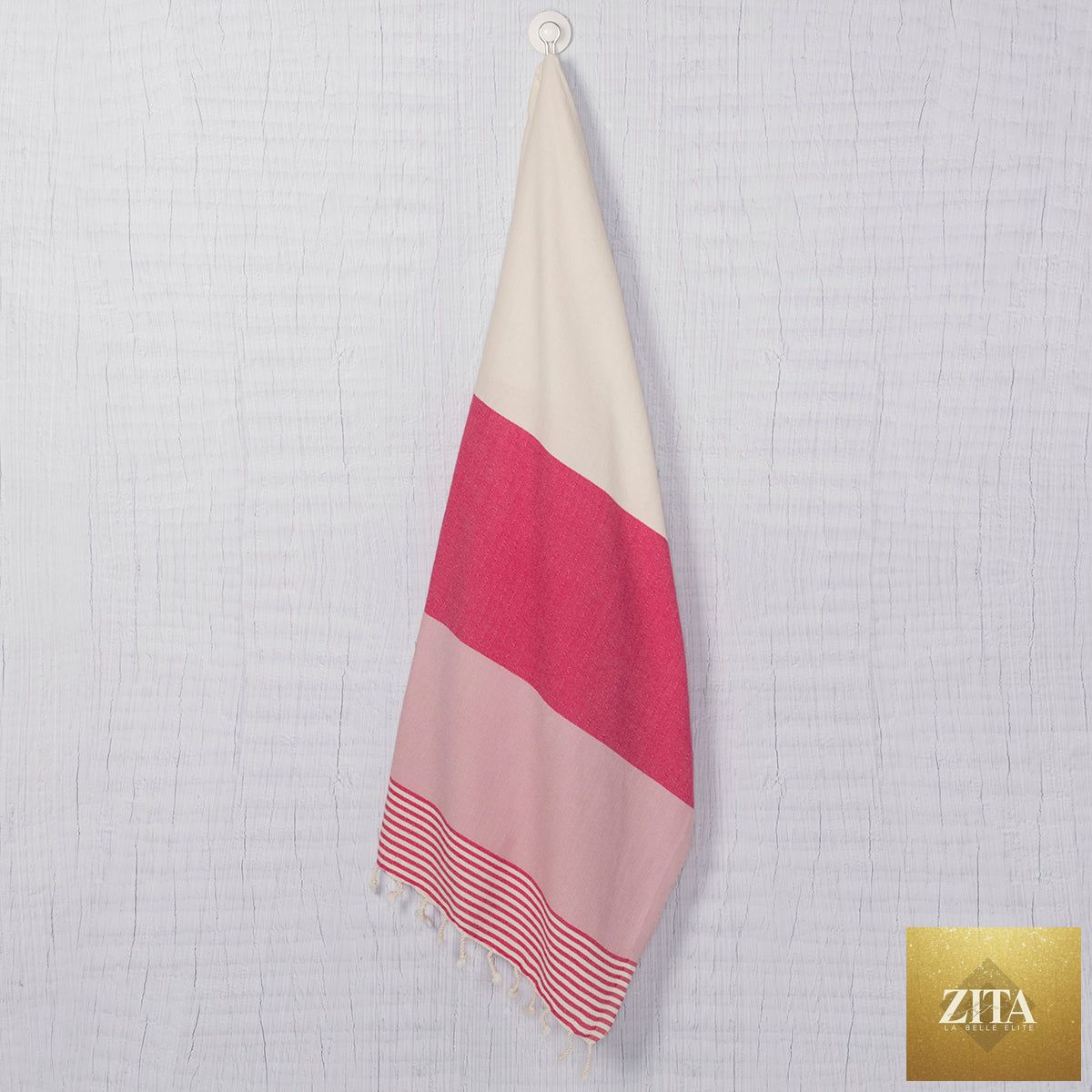 Multicolor Turkish towel bundle by Zita La Belle Elite featuring vibrant, soft, woven Turkish towels with floral designs.