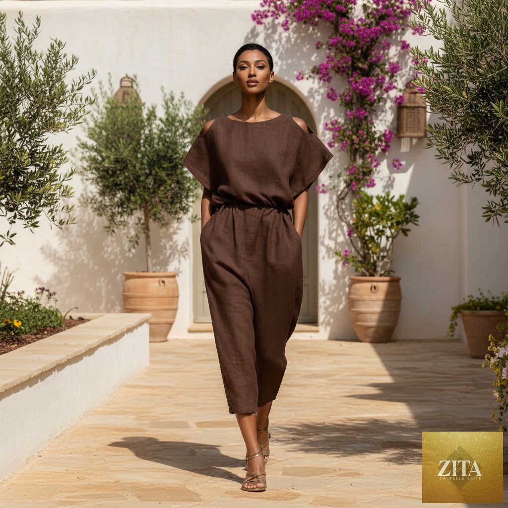 Women's batwing sleeve off-shoulder elastic waist maxi dress by FitiqueFit, flowing fabric with a stylish off-shoulder design.