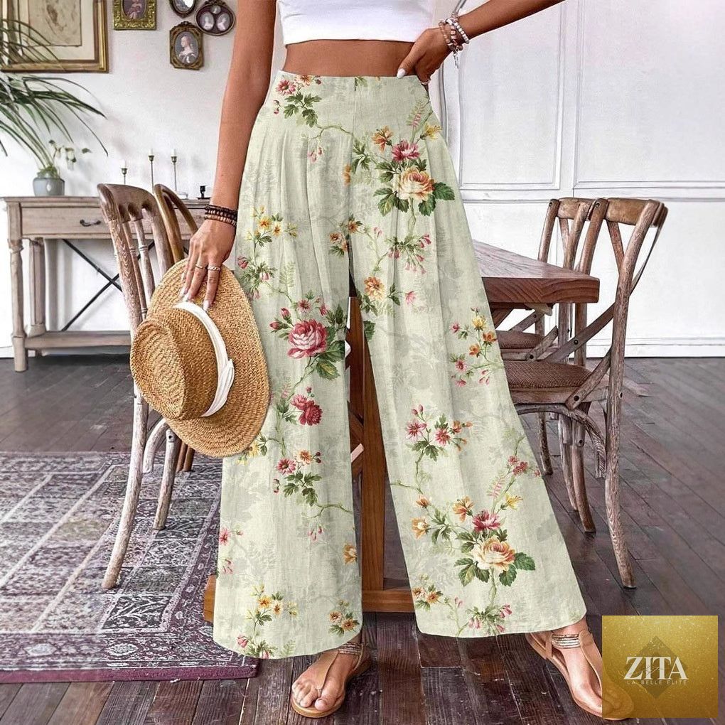Plus-size women's casual wide-leg denim pants with a relaxed fit, designed for comfort and style.