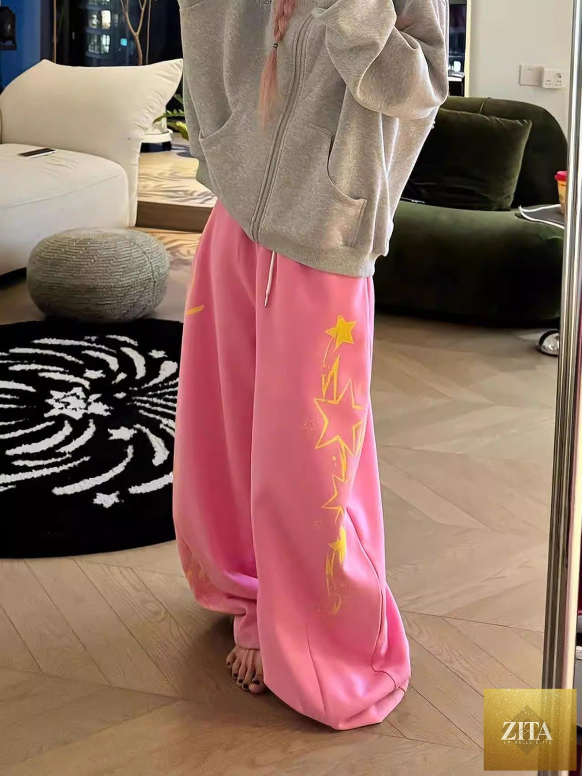 Casual women's Retro Print Letter Drawstring Pants featuring colorful print and comfortable fit, perfect for everyday wear.