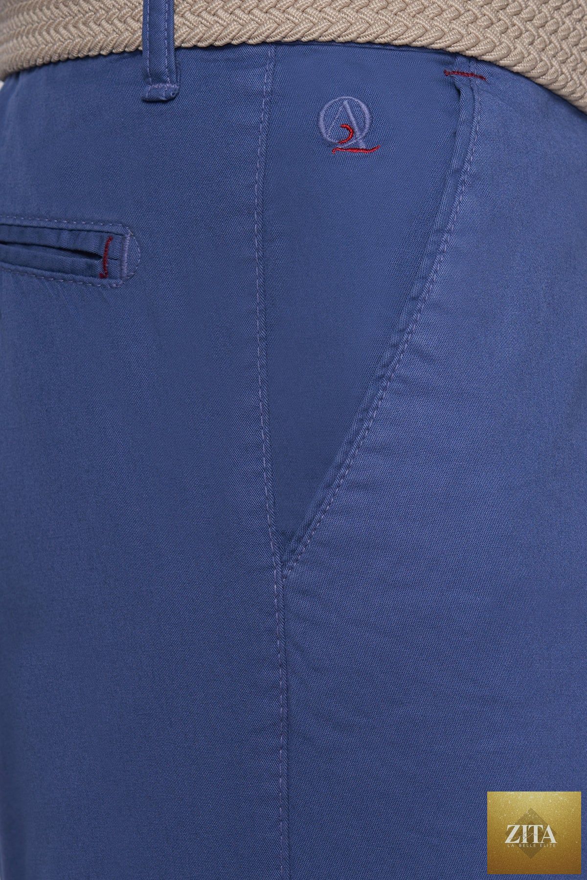 Bright Moons Summer Short in Oily Blue, casual men's shorts with a relaxed fit and stylish design, front view.