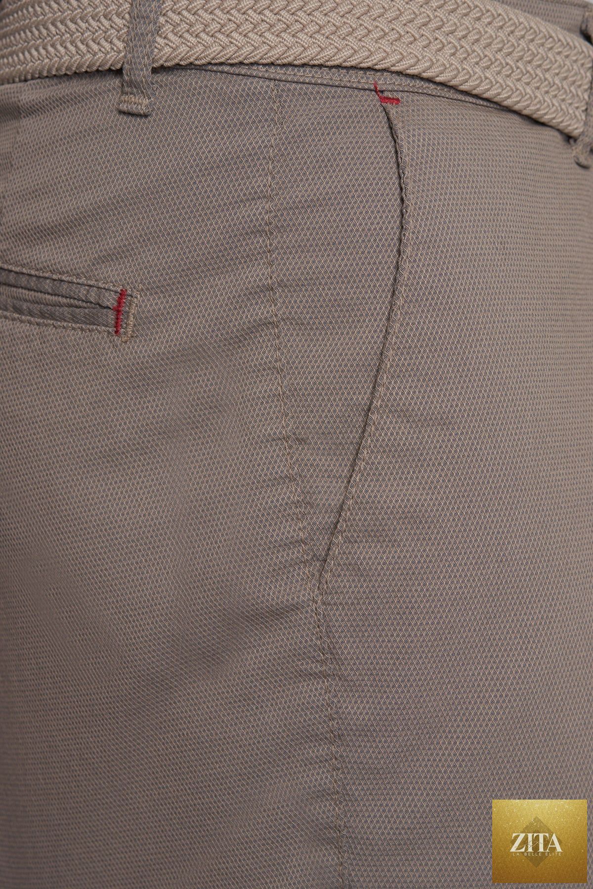 Khaki summer shorts by Bright Moons featuring a casual fit and comfortable fabric, perfect for warm weather.