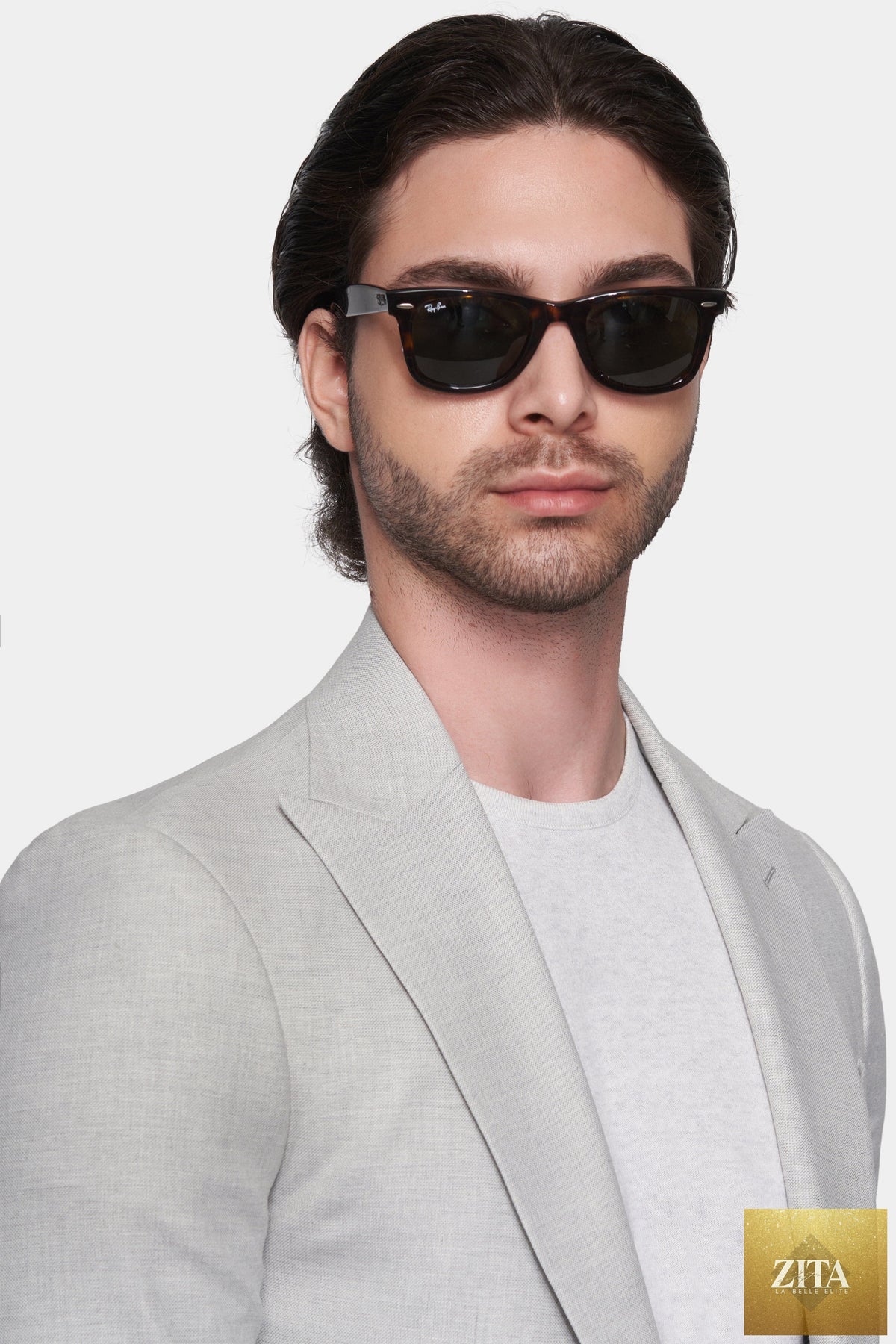 Tailored Bright Moons bespoke seal suit with sleek design, featuring smooth fabric and detailed stitching, perfect for formal occasions.