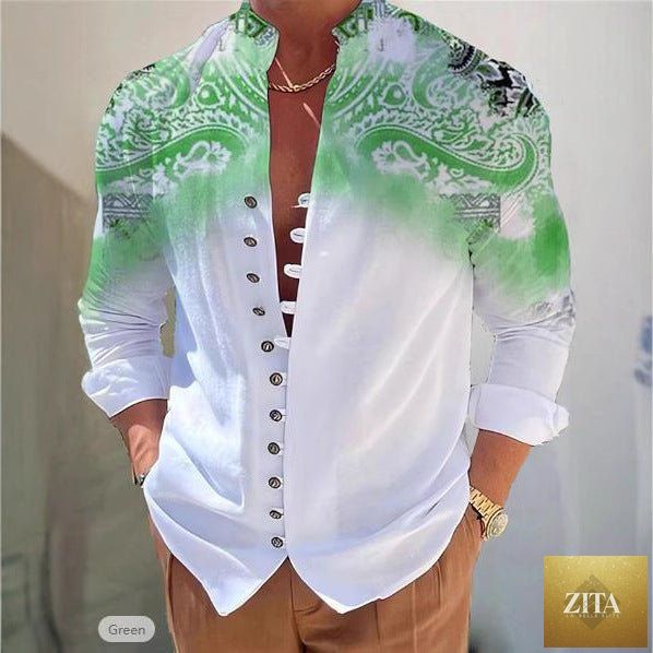 Mandotos men's fashion 3D printed shirt top featuring vibrant, intricate 3D design and stylish fit for modern casual wear.