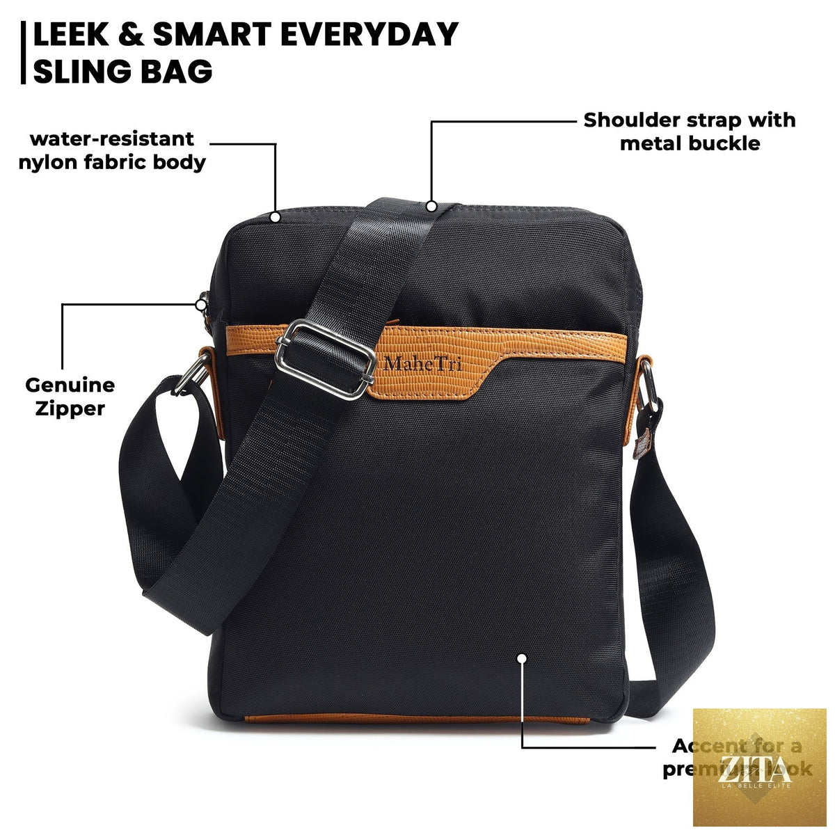 Classy Leather Bags Mark canvas side messenger bag with adjustable strap and multiple compartments on a plain background.