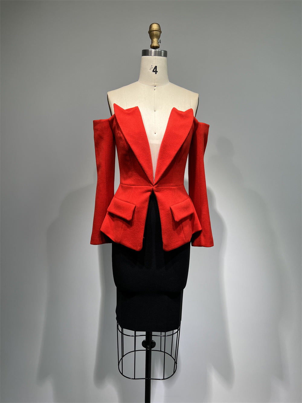 Casual loose top and tight skirt two-piece outfit by The Fashion Celestial, shown in a natural pose on a model.