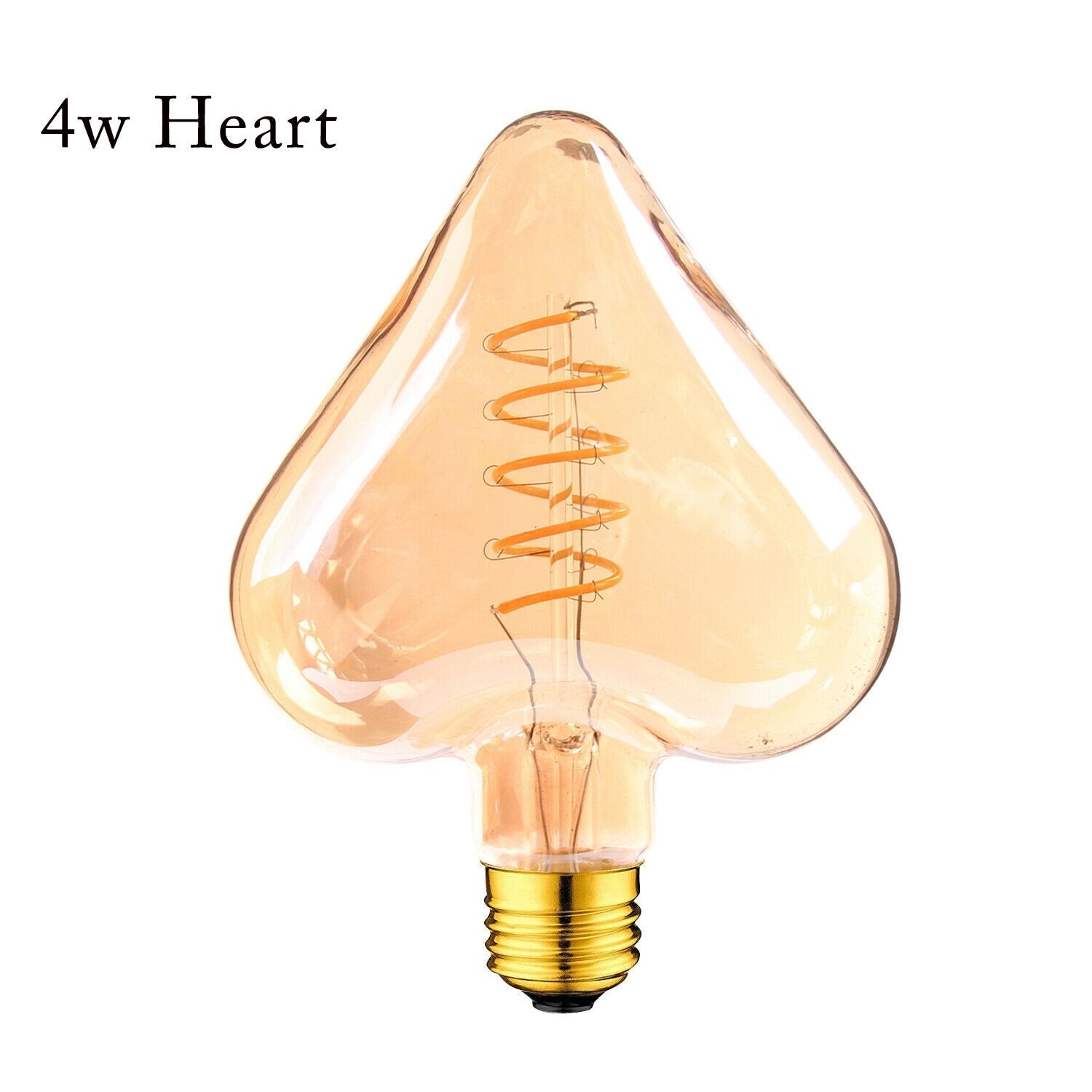 3 Pack_E27 LED Filament Heart Shaped Bulb - Filament Glass~1016 Sangria Angel