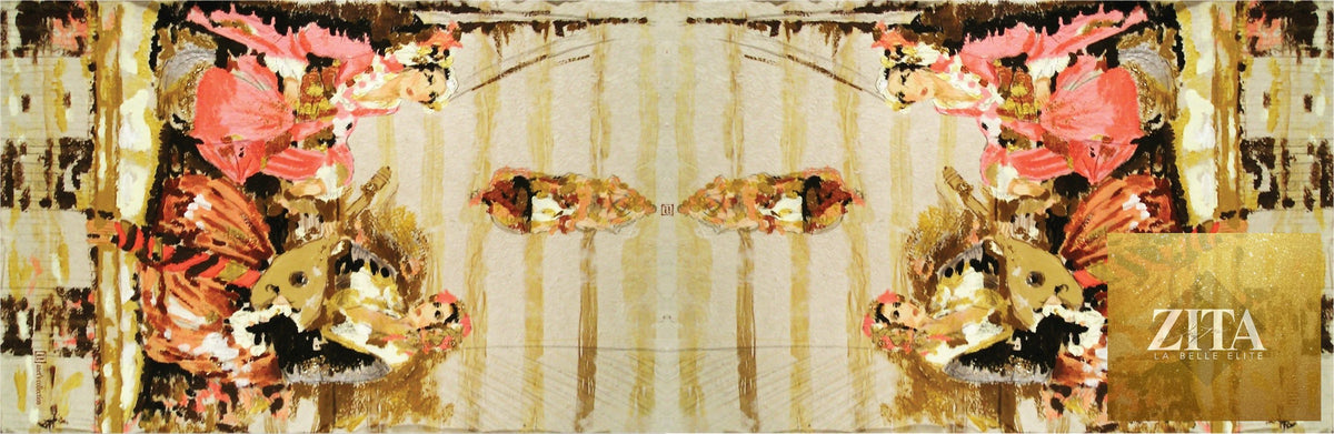 Elegant ladies' scarf from Anet's Collection LLC featuring a stylish afternoon time design, perfect for accessorizing outfits.