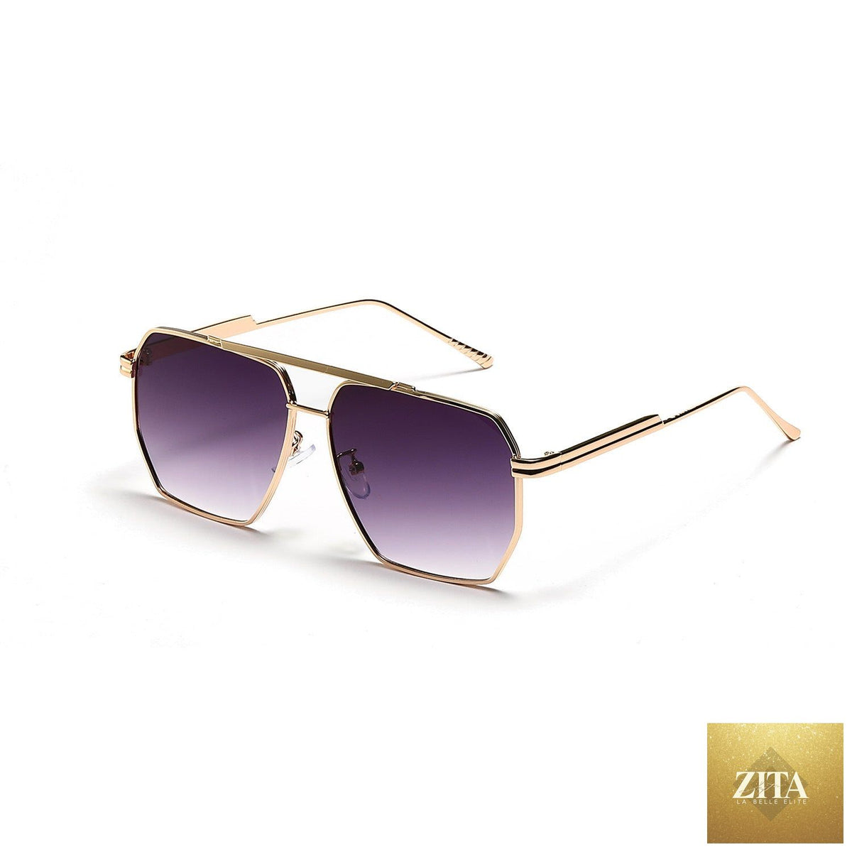 FitiqueFit double beam large frame sunglasses with retro style, UV400 protection, and tinted lenses for fashionable eye wear
