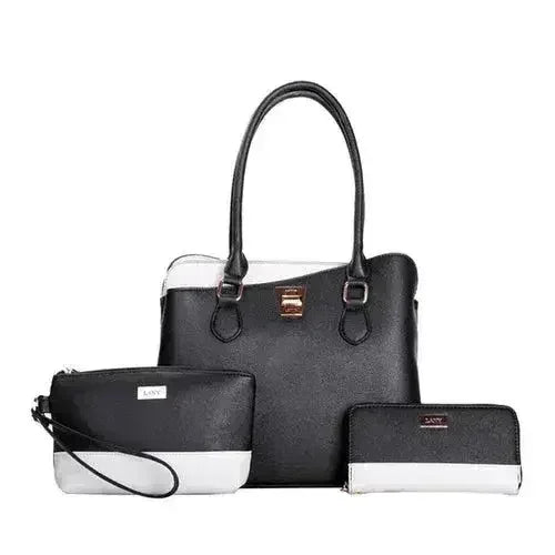 Femstylo LANY Colorblock Bag Set includes a wallet and pouches in vibrant colorblock design, perfect for stylish organization.