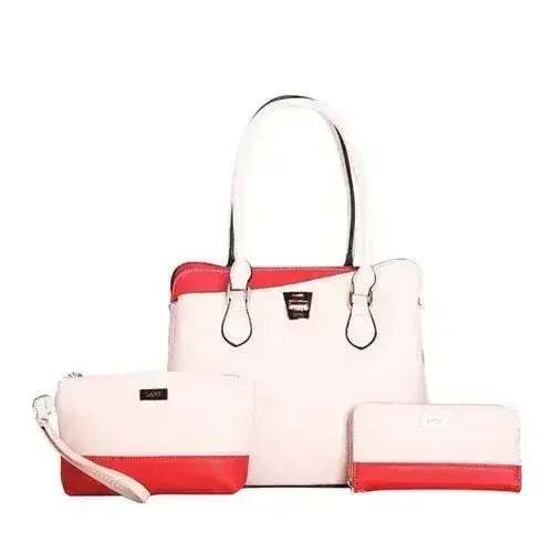 Femstylo LANY Colorblock Bag Set includes a wallet and pouches in vibrant colorblock design, perfect for stylish organization.