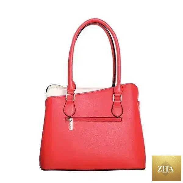 Femstylo LANY Colorblock handbag set with three wallets and pouches, featuring vibrant colorblock designs and sleek hand-held styles.