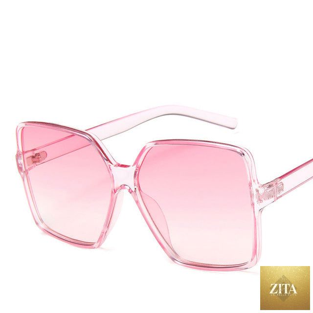 Vintage FitiqueFit big frame sunglasses with UV400 protection, stylish fashion shades for a trendy look.