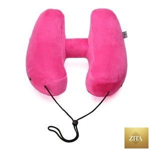 Travel neck pillow by Social Buzz eSIMs, cushioned support for comfortable rest during journeys.