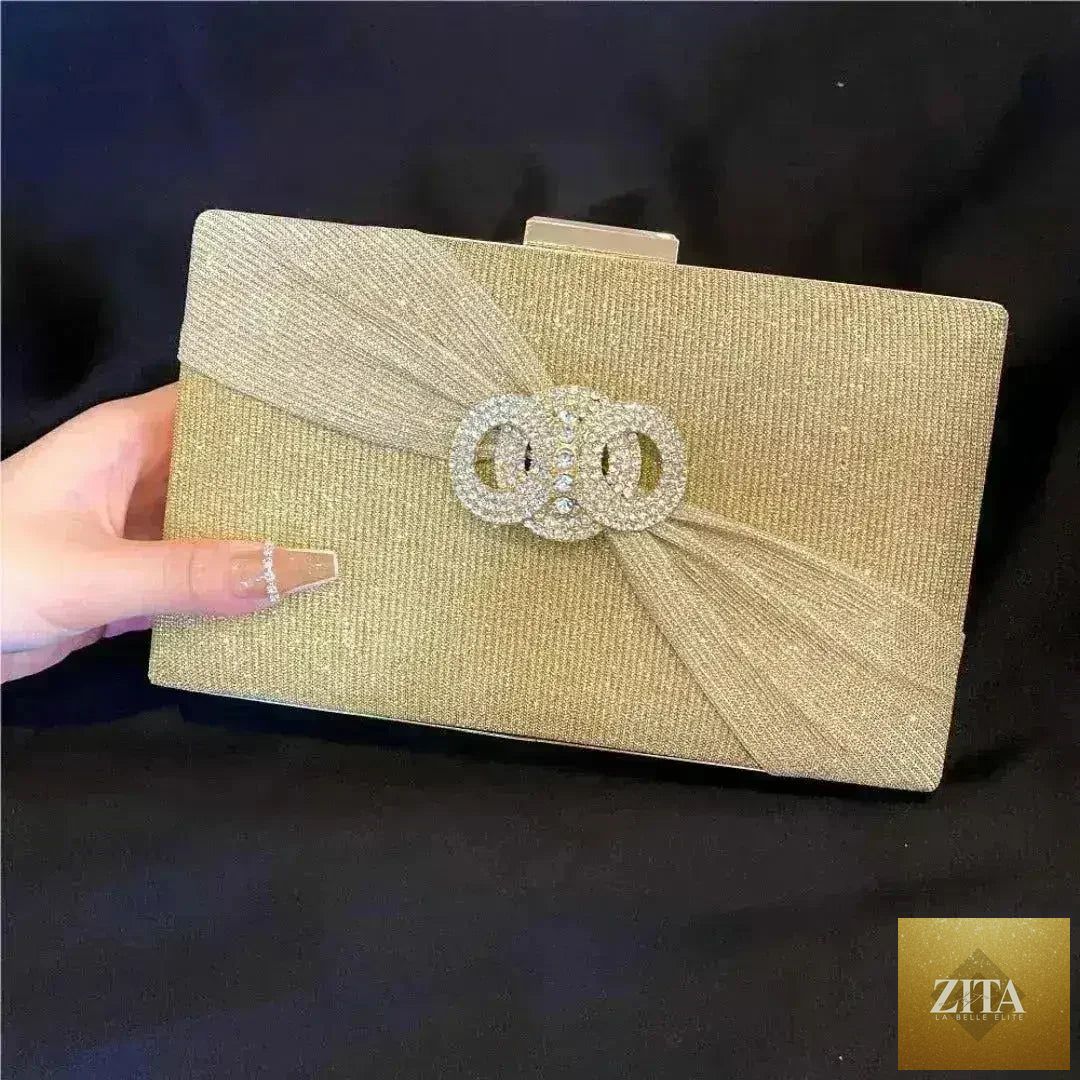 Femstylo diamond button-filled square clutch bag with diagonal design, ideal for weddings and birthdays, elegant handbag accessory.