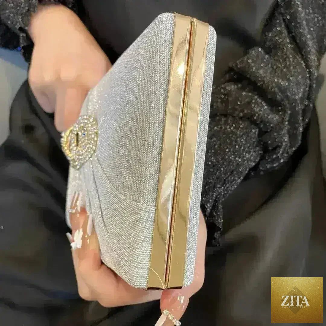 Femstylo diamond button-filled square clutch bag with elegant design, perfect for weddings and birthdays, featuring a stylish handbag look.