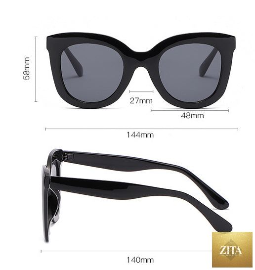 Large rim sunglasses for women by FitiqueFit, oversized fashion eyewear with bold, stylish frames and dark tinted lenses.