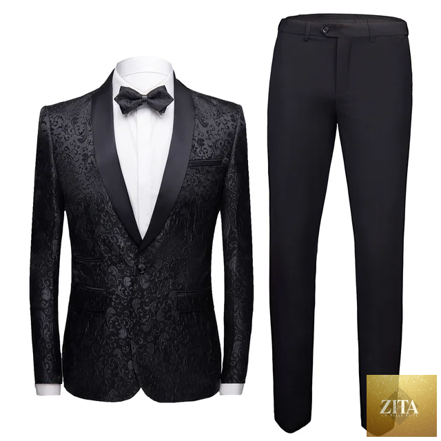 Donjohnbyvictoriacharles 3-piece slim fit suit with blazer, pants, and vest for men, tailored and stylish for formal occasions.