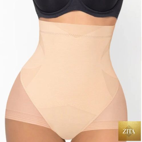 High-waisted sculpting tummy-control shorts by My Store, close-up view showing smooth fabric and snug fit for shaping.