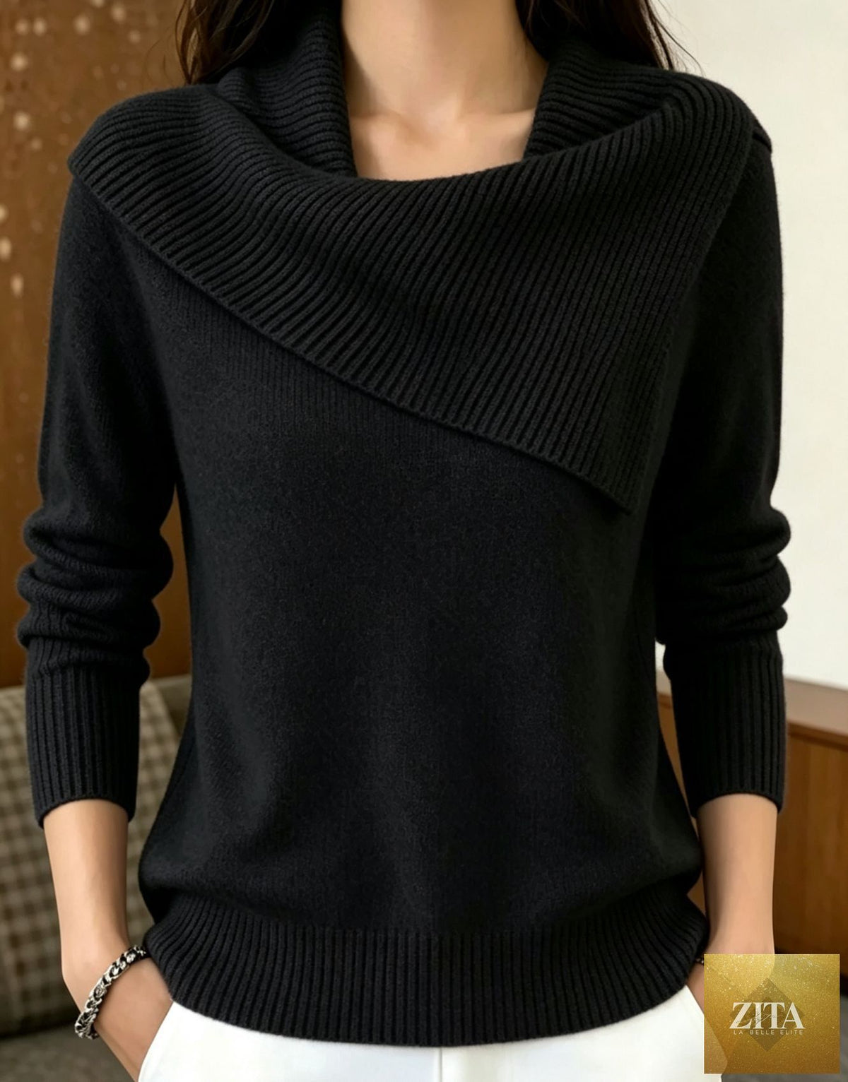 Ribbed Knit Pullover Sweater