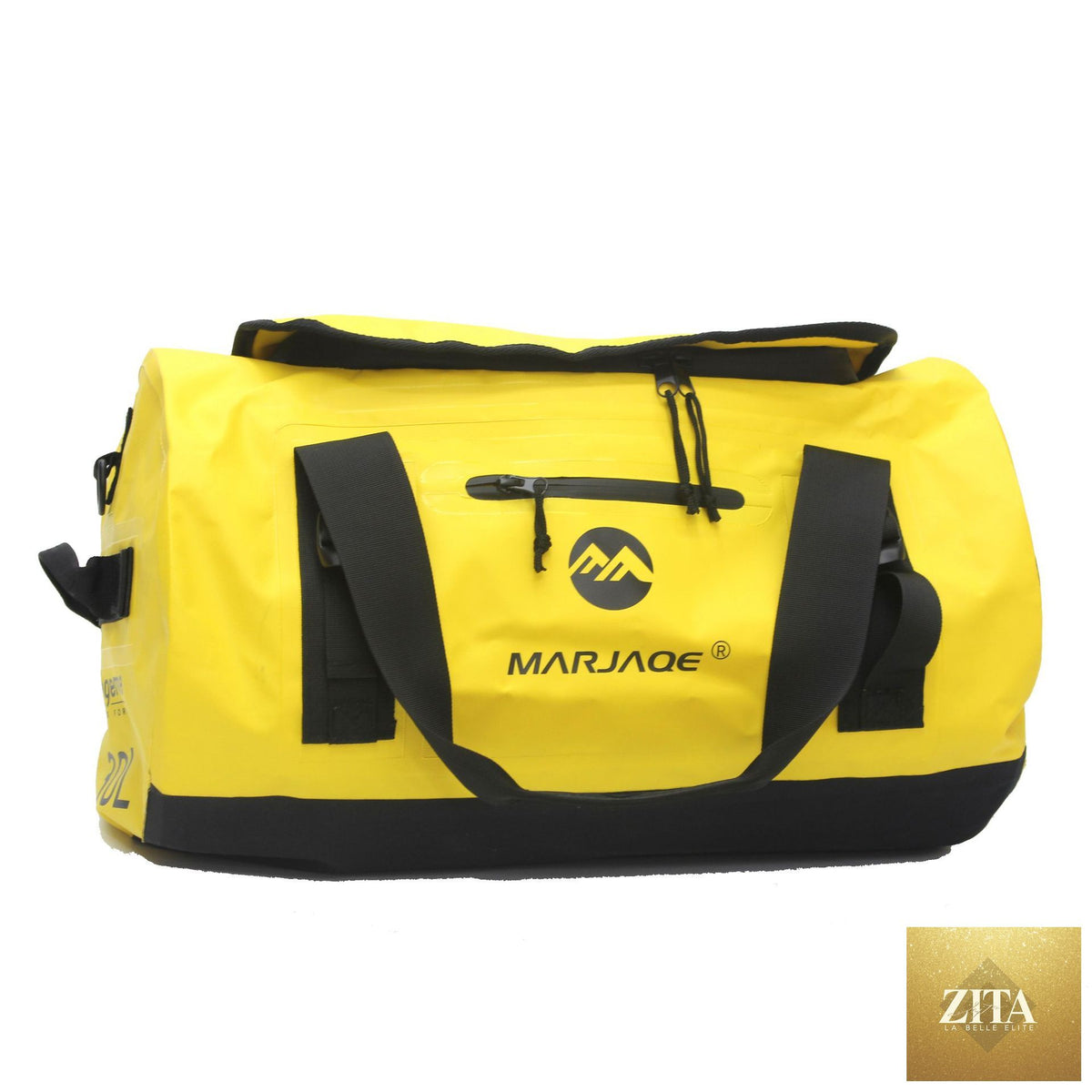 Waterproof sailing travel bag by Social Buzz eSIMs, featuring durable material, multiple compartments, and adjustable straps for travel.