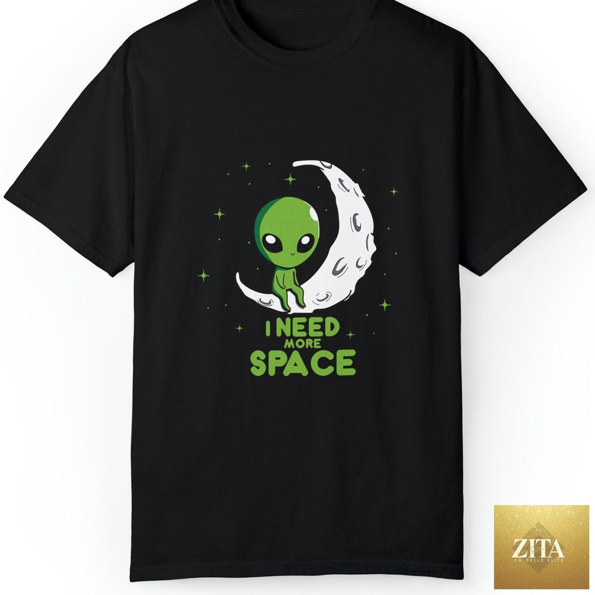 Men's summer street style casual tee with alien graphic design by FitiqueFit, featuring a comfortable fit and modern style.