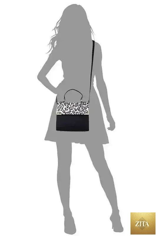 Vegan leather Femstylo satchel bag with top handle and crossbody strap, featuring a sleek design and gold-tone hardware.