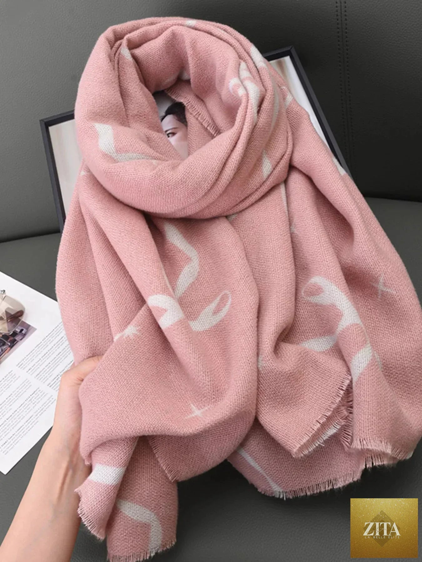 Bow Print Lightweight Scarf
