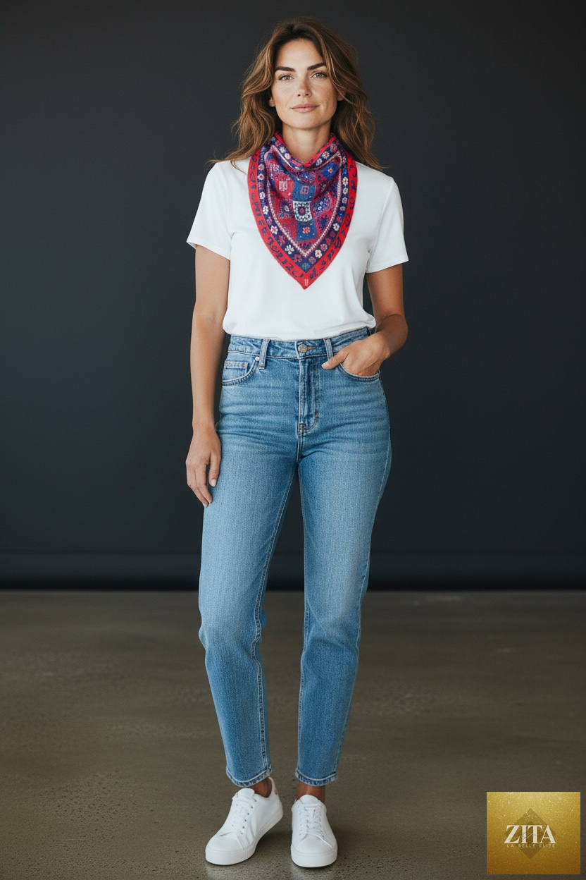 Armenian Alphabet silk square scarf featuring colorful Armenian script design, crafted by Anet's Collection LLC.