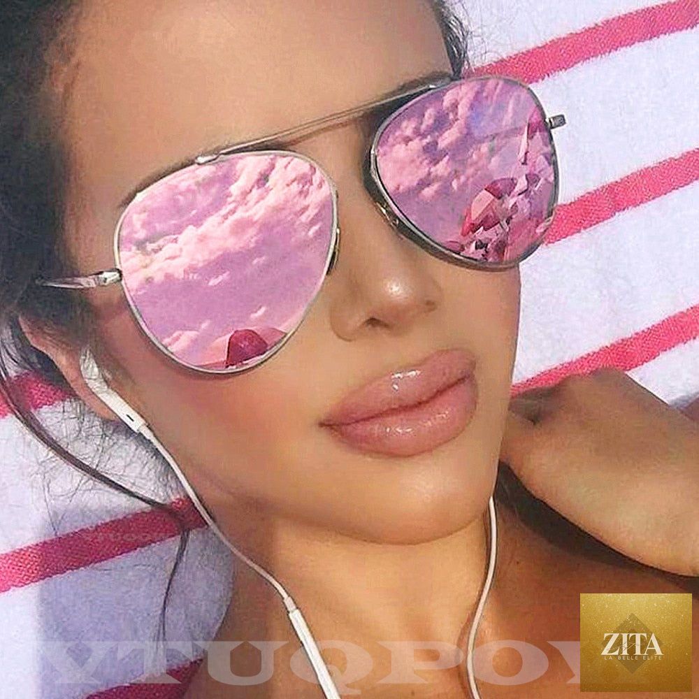 FitiqueFit luxury pilot women's sunglasses with vintage aviation-inspired design, stylish eyewear for fashionable women.