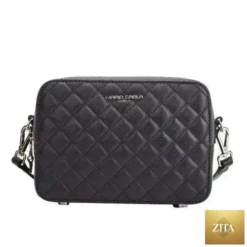 Luxury leather small handbag by Maria Carla, smooth finish, feminine fashion accessory, stylish women's purse from Femstylo.