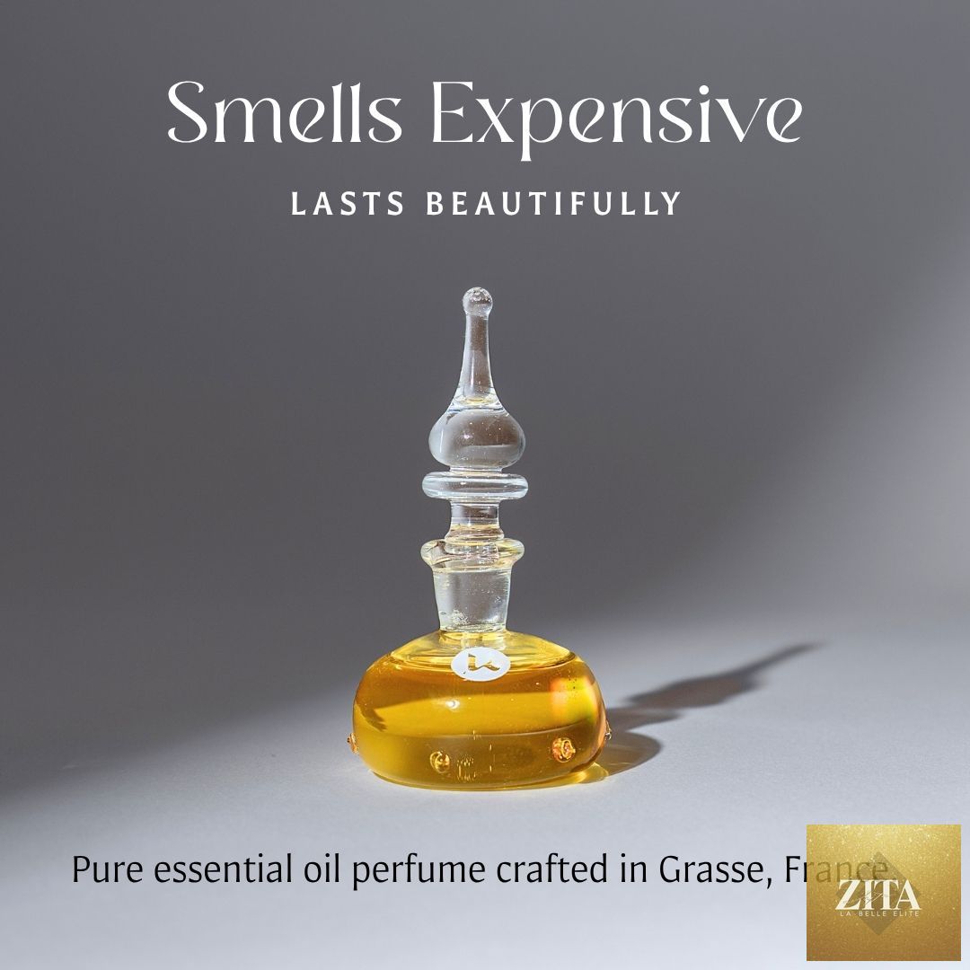 Katari Beauty Amour d’été Oil Perfume bottle with floral and fruity design, showcasing the elegant perfume packaging.
