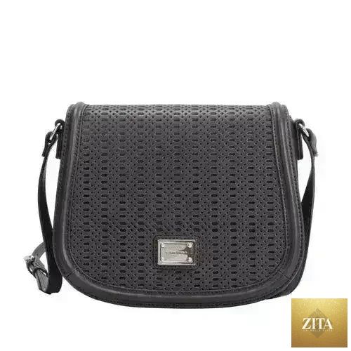Small luxury leather handbag by Femstylo, smooth finish, stylish for women, featuring elegant design and compact size.
