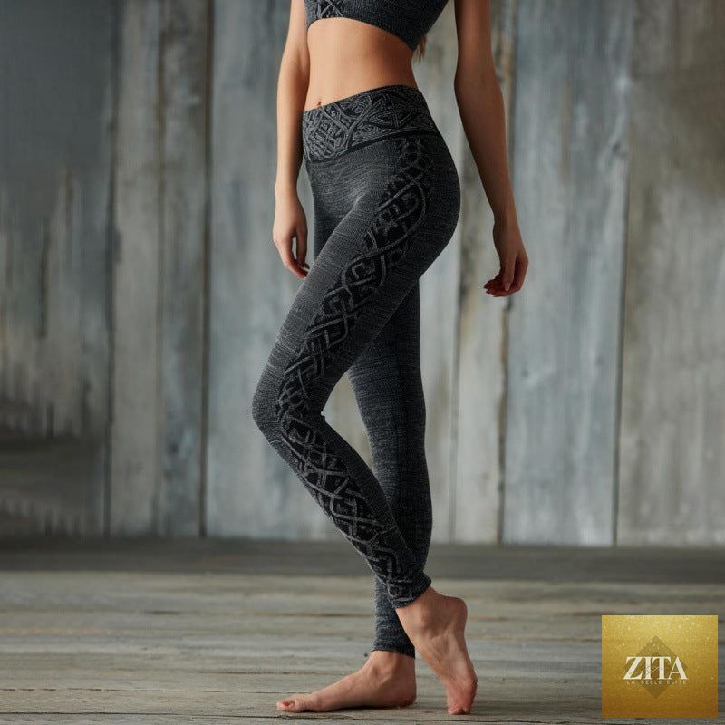 Women's 3D digital-print yoga pants from My Store, featuring vibrant, artistic patterns suitable for sports and active wear.