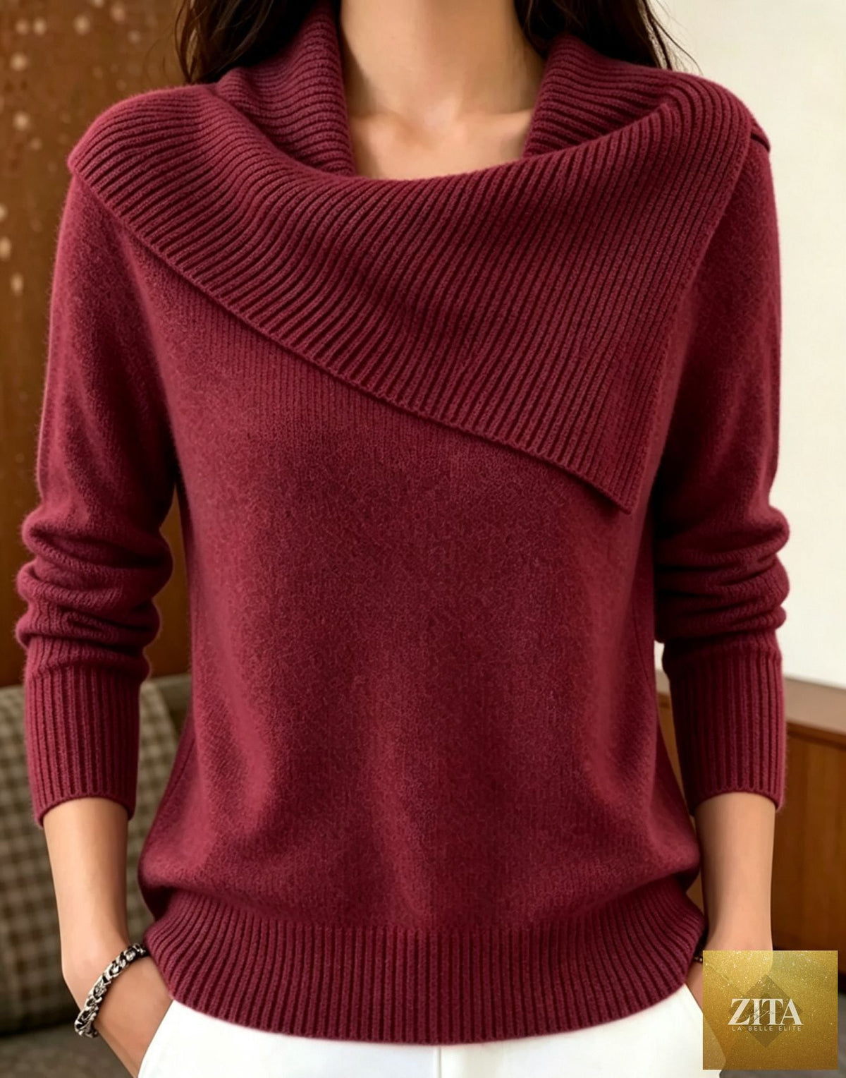 Ribbed Knit Pullover Sweater