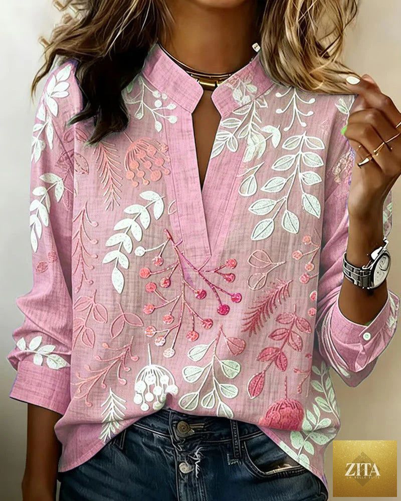 Women's casual 3D digital print shirt top by Zita La Belle Elite, featuring vibrant design and comfortable fit.