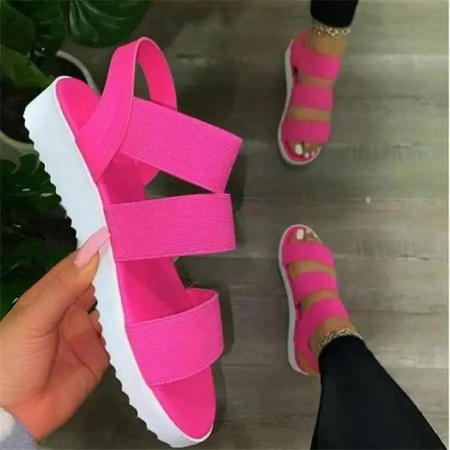 Stevvex 2021 women's flat open-toe sandals with an elegant, comfortable design, perfect for stylish summer wear.