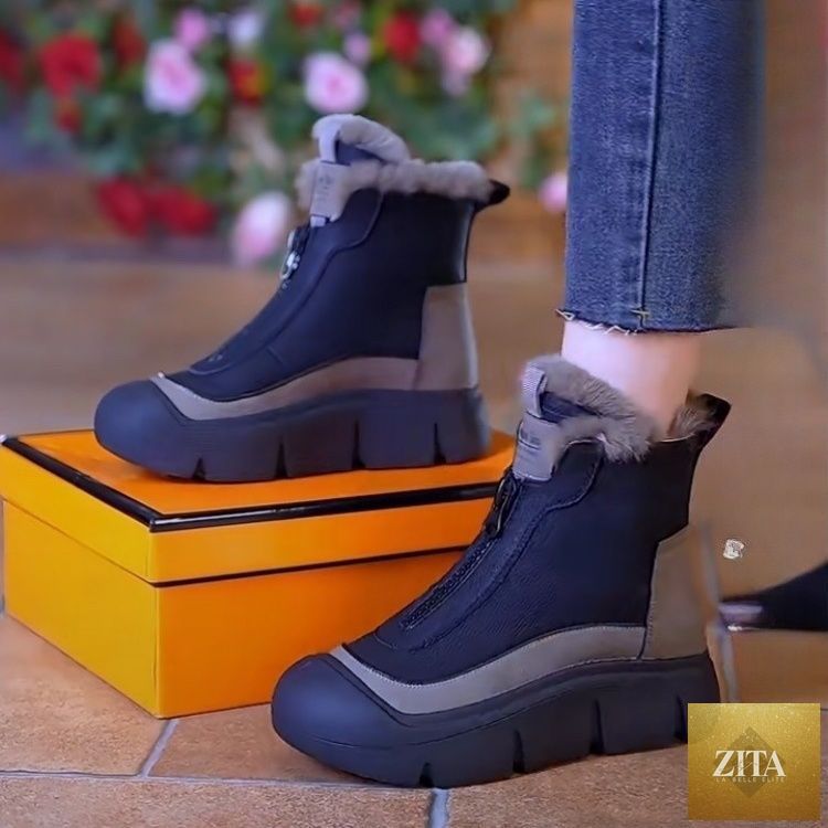 Women’s lightweight soft-sole short boots by Zita La Belle Elite, featuring a sleek design and comfortable fit, shown on a model.