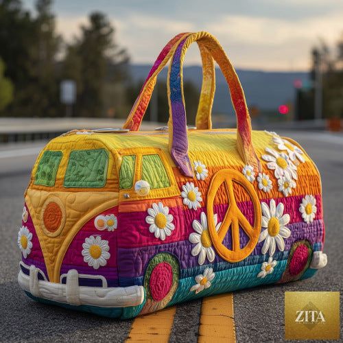 Social Buzz eSIMs quilted short-distance tote travel bag with embroidery, multifunctional sports and fitness design, black fabric.