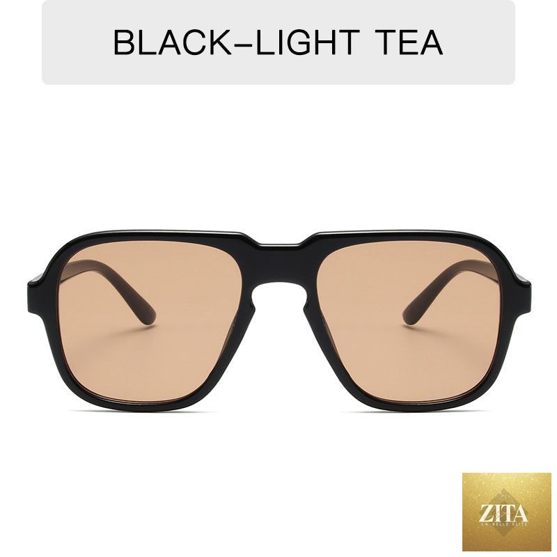 Vintage large rim sunglasses by FitiqueFit featuring bold frames and tinted lenses, perfect for driving and fashion statements.