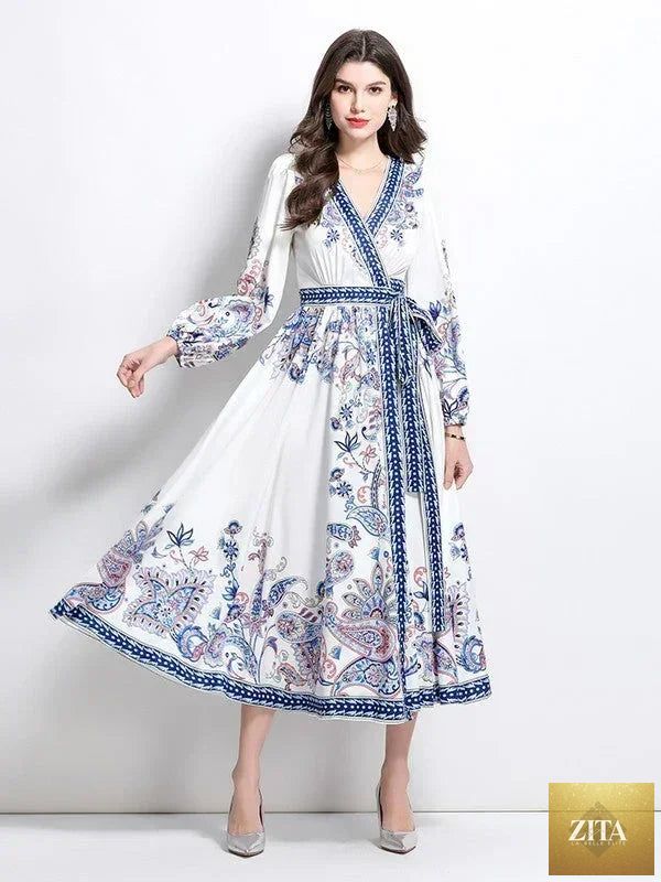 Femstylo women’s long maxi dress with flowing fabric and elegant design, perfect for stylish summer or evening wear.