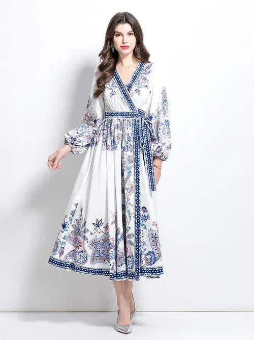 Femstylo women's long maxi dress with flowing fabric and elegant design, perfect for stylish casual or formal wear.