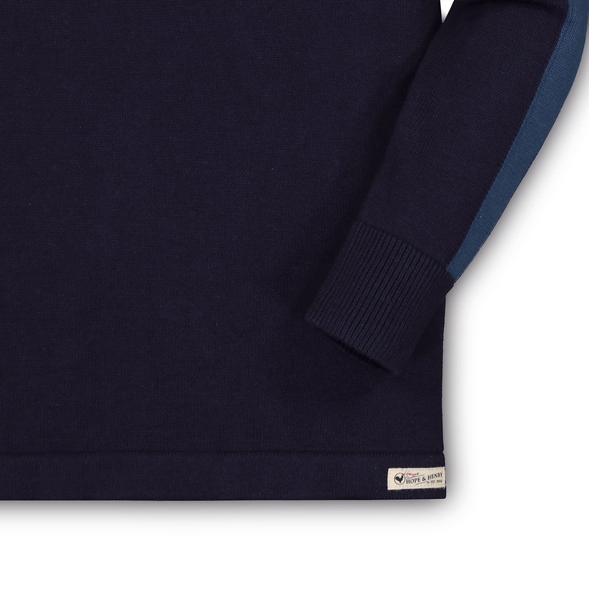Baby long sleeve organic sweater polo by Hope & Henry, soft and cozy knit in a classic design, perfect for casual wear.