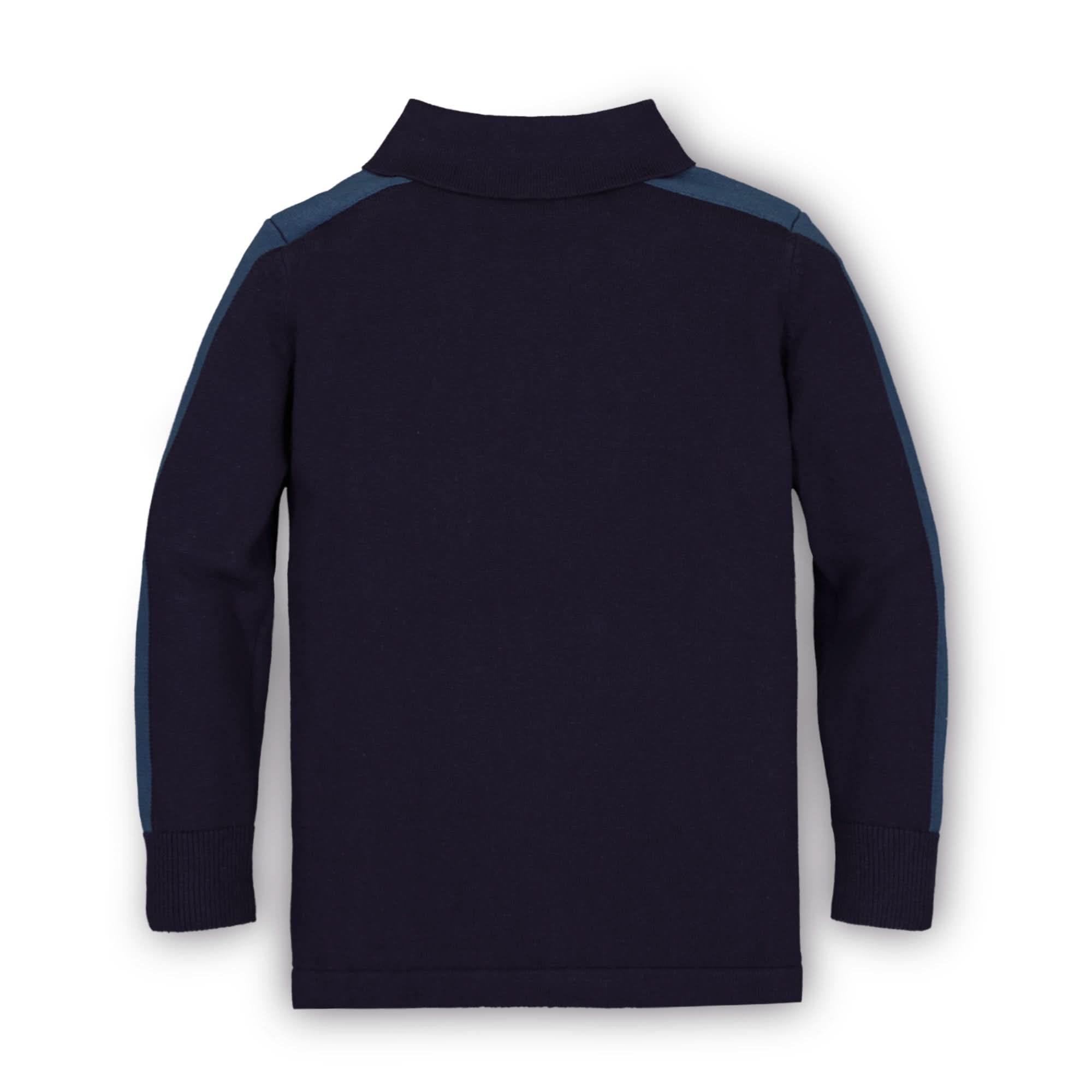Baby long sleeve organic sweater polo by Hope & Henry, soft knit in natural fabric, shown in a cozy, neutral-colored design.