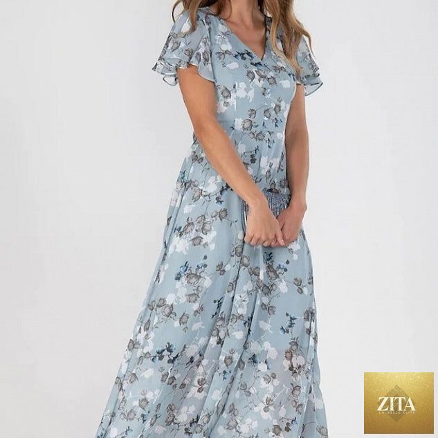 Plus-size solid color midi dress by Zita La Belle Elite, casual wear in four vibrant colors, available in 0XL to 5XL.