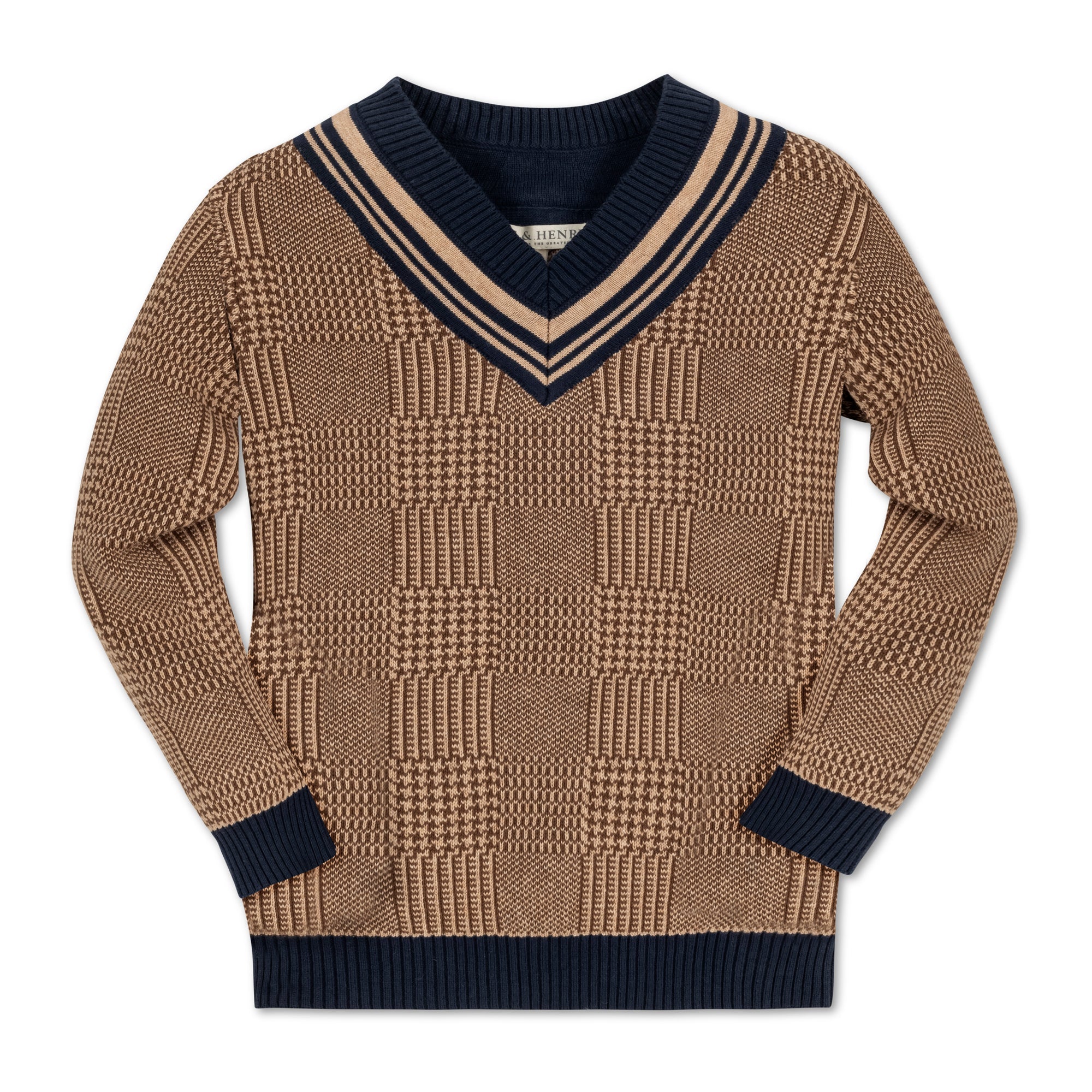 Organic Intarsia Cricket Sweater for babies by Hope & Henry, featuring a colorful cricket design on soft, cozy knit fabric.