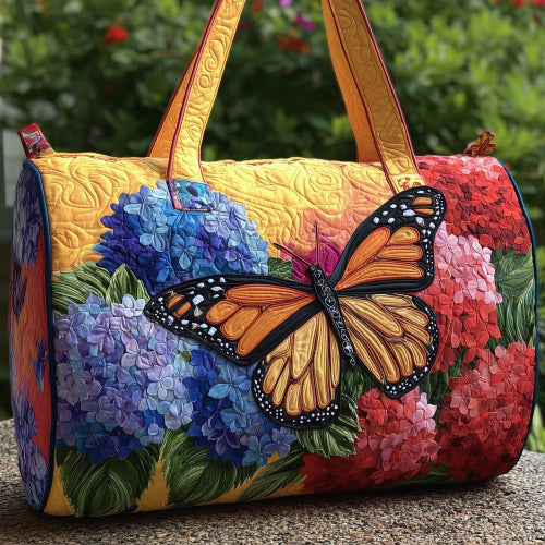 Quilted embroidery travel bag by Social Buzz eSIMs, multifunctional sports and fitness tote with short-distance travel design.