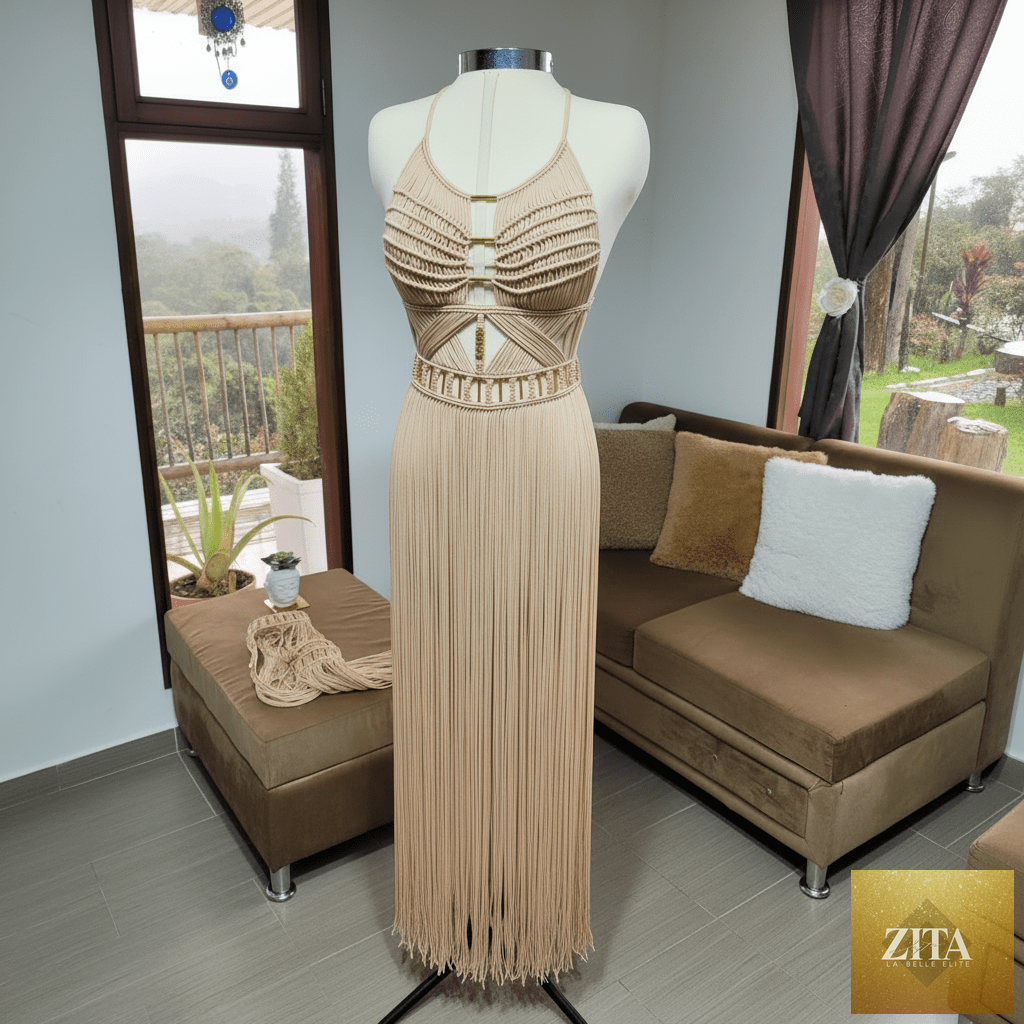 ALTYSAN COUTURE Artemis boho dress with flowing fabric and elegant design, perfect for beach parties, resorts, and festivals.