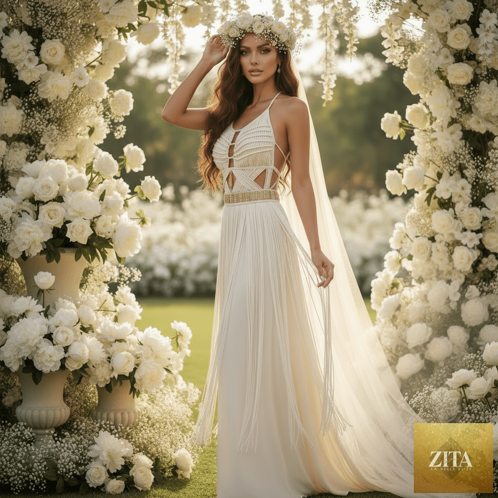 ALTYSAN COUTURE Artemis boho dress with flowing fabric, perfect for beach parties, resorts, and festivals.